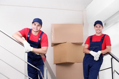 Preparing workstations and office items for a local business move